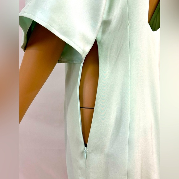 REBECCA MINKOFF Women's Celadon Luis Silk Sheath Mini Dress Size 6 - Picture 6 of 9